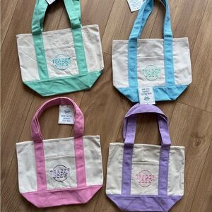 [TJ]Canvas Tote Bag Set - Multicolor